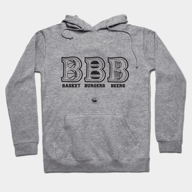 Basket Burgers Beers Hoodie by Lukish